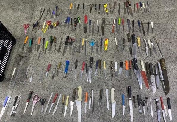 Mais de 200 facas e objetos cortantes são apreendidos em operação de segurança para show da Madonna