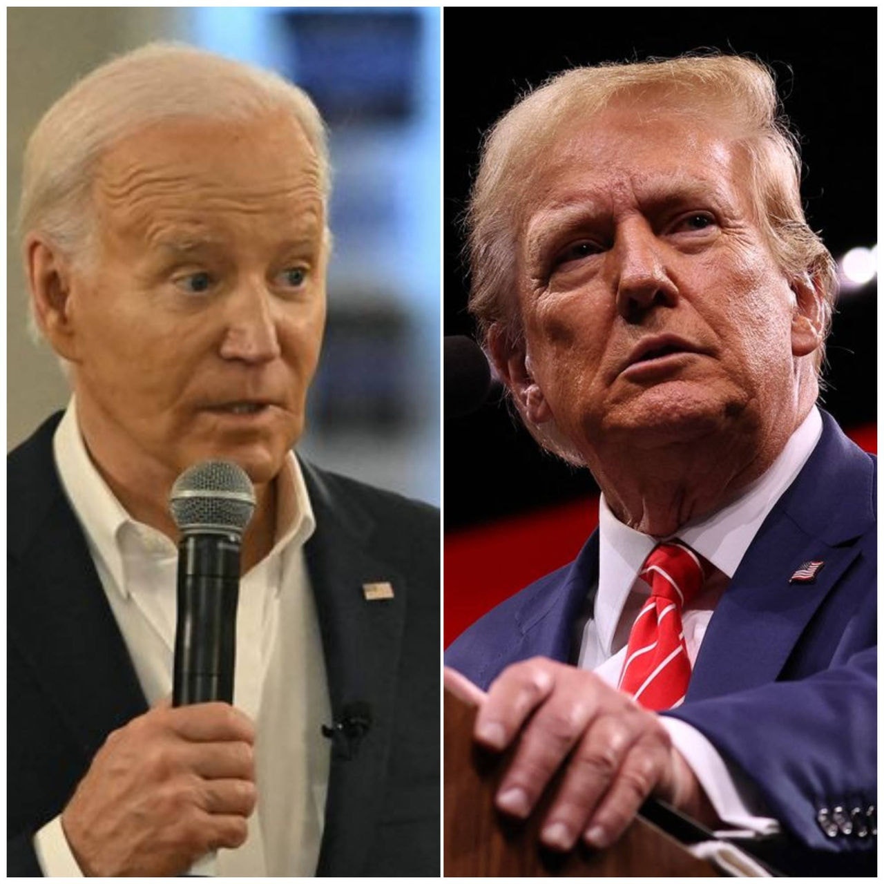 Joe Biden e Donald Trump participaram de eventos de campanha antecipados nos EUA