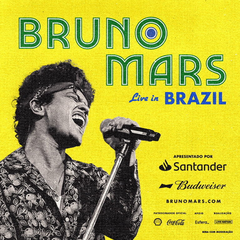 Bruno Mars se apresenta no Brasil em outubro de 2024