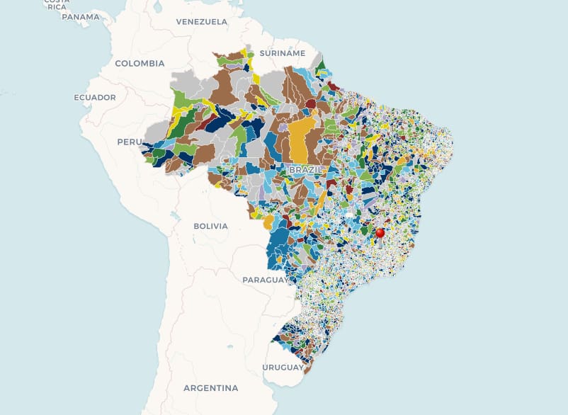 Mapa dos prefeitos eleitos no Brasil