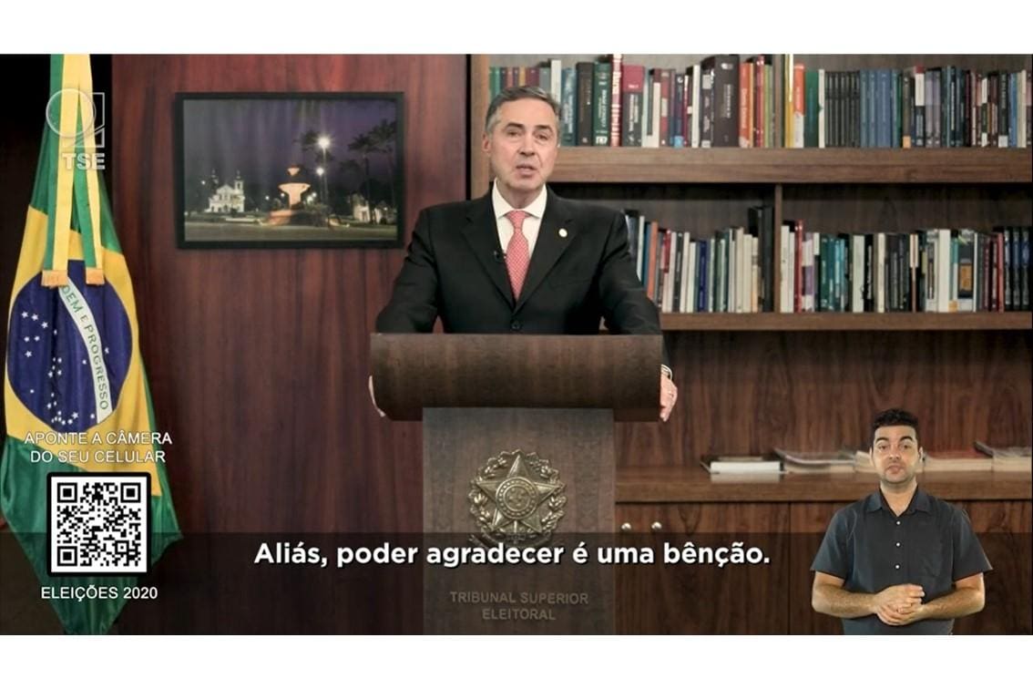 Em pronunciamento na TV, Barroso pede que brasileiros não deixem de votar no segundo turno