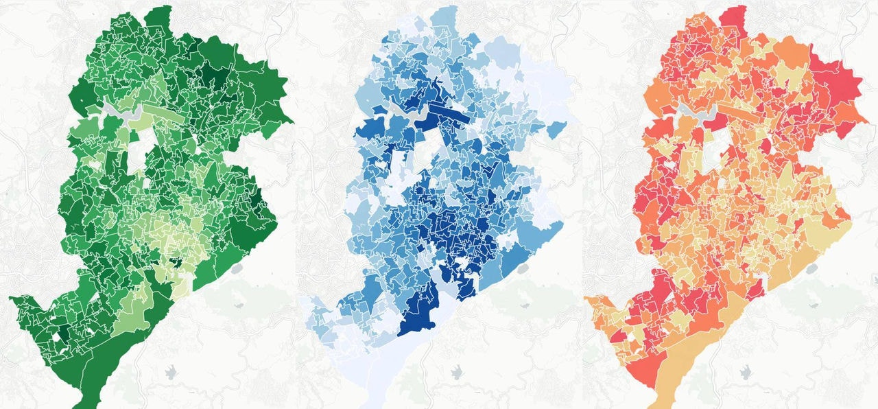 Mapa interativo mostra resultados detalhados dos votos do prefeito reeleito e seus principais adversários
