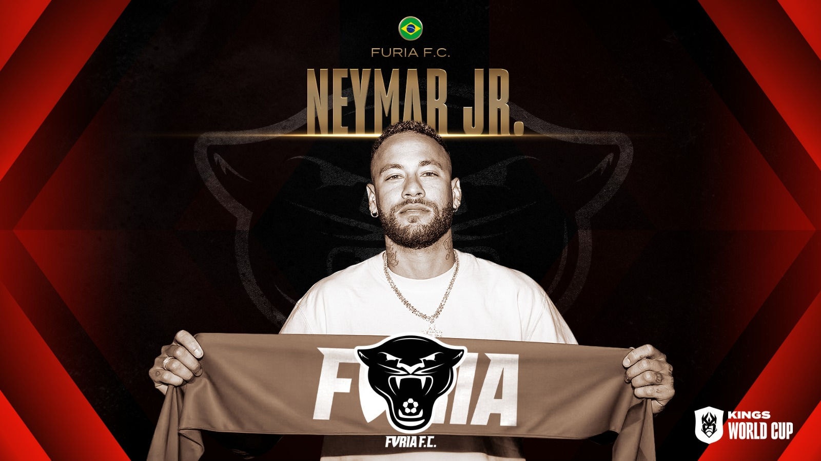 Neymar confirmou participação na Kings World Cup 2024, que acontece no México