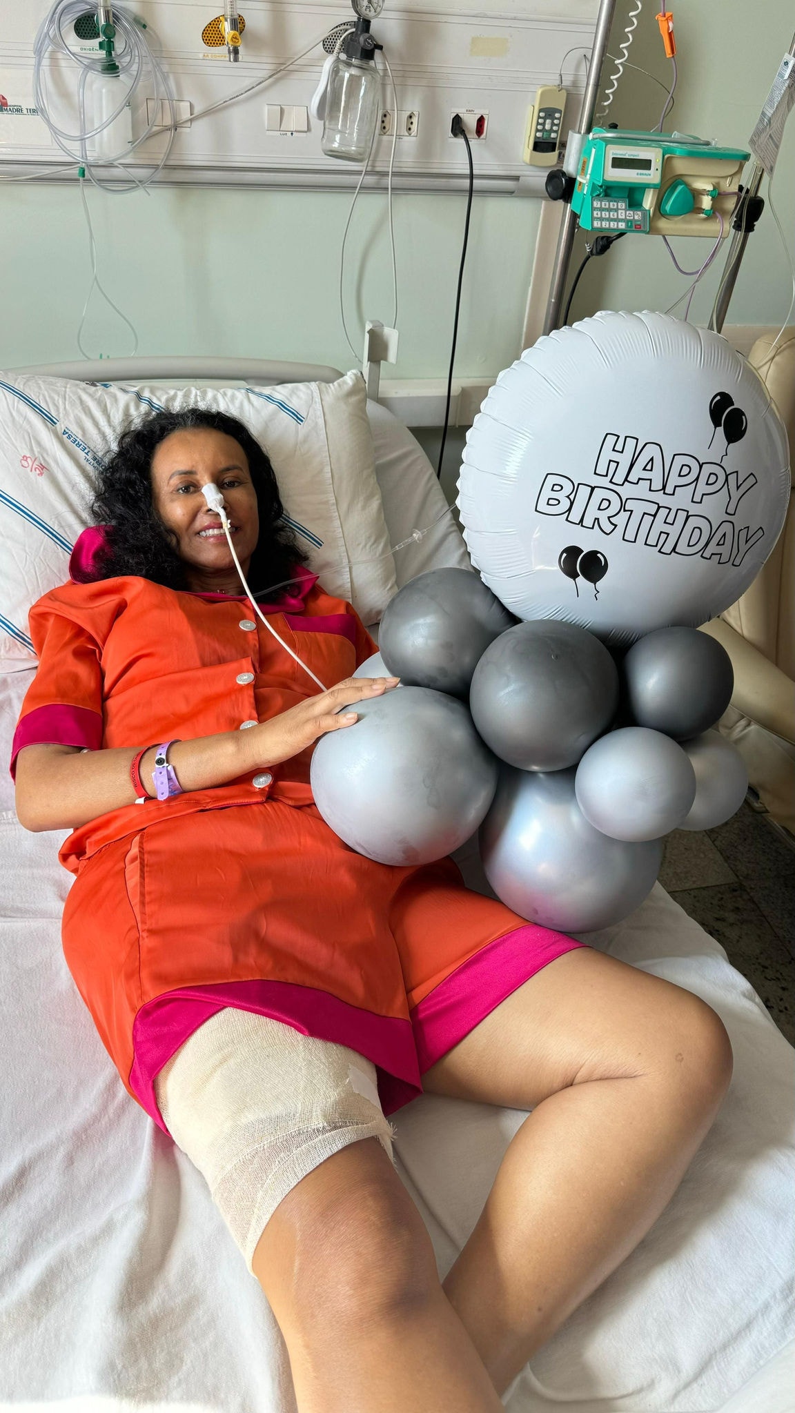 Norma Eduarda completou 59 anos internada no hospital após sofrer diversas complicações da cirurgia